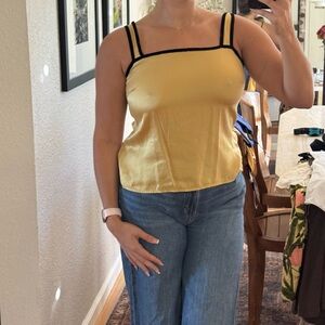 100% silk Diane von furstenburg gold tank